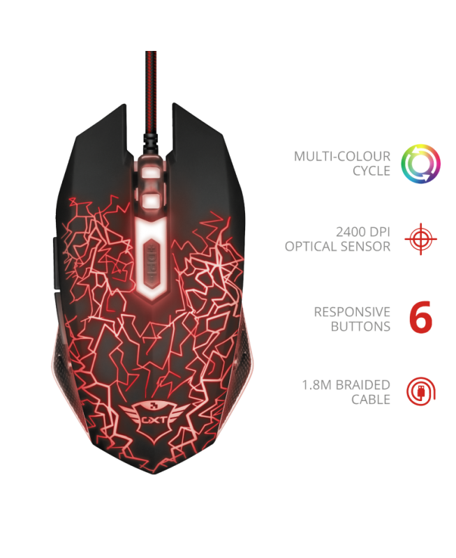 Copy Of Trust Gxt 108 Rava Illuminated Gaming Mouse
